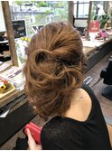 編み込みルーズアレンジ☆