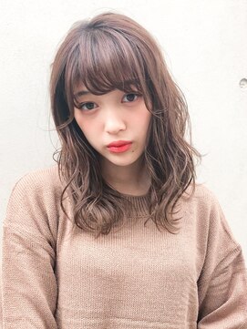 ルティア(Lutia) 毛先パーマ　アッシュブラウン