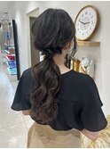 【gallaria西山】編み込みゆるふわポニーテール