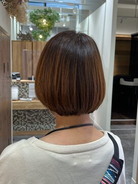 リミックス 南国店(remix) ツヤ感暖色カラー＆まとまりボブ♪