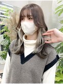 【GEEKS渋谷】イヤリングカラー/ホワイトベージュ/春カラー/小顔