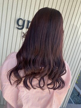 グランデ(grande) ブリーチなし/透け感カラー/パープルレッド/韓国風