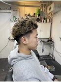 波巻き束感ショートツーブロックマッシュアップバングコンマヘア