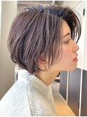 30代40代50代耳かけショート前髪なしハンサムショートカット