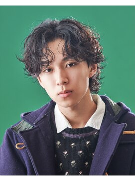 オーシャントーキョーオーバー 渋谷(OCEAN TOKYO OVER) 韓国マッシュセンターパートダウンパーマニュアンスパーマウルフ