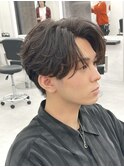 スパイキーショートツイストスパイラルパーマメンズマッシュ