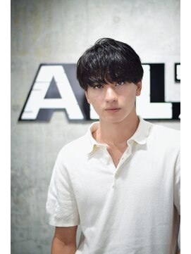 オルズ 渋谷(ALLZ) シースルーバングシースルーマッシュ韓国ヘアカルマヘア黒髪