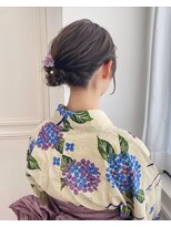 ヘッツ 仙台駅前店(HETTU)&nbsp;黒髪/グレーベージュ/レイヤーロング/前髪パーマ