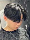 センターパートニュアンスパーマ韓国カルマパーマコンマヘア