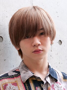 エルマーク 梅田(L-MARK) マッシュナチュラルカラーマッシュメンズヘアカラーツーブロック