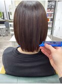 髪質改善トリートメント/切りっぱなしボブ