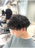 刈り上げマッシュ×波巻きパーマ