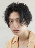 仙台フェザーパーマセンターパートニュアンスパーマ刈り上げ30代