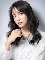 カバーヘアアンドスパ ブリス 浦和(COVER HAIR&SPA bliss)&nbsp;大人美人韓国風巻きゆるふわ毛先パーマ黒髪ロングv浦和30代40代