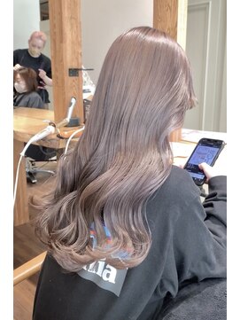 ラグーン(LAGOON) バレイヤージュグレージュハイライトダブルカラーケア