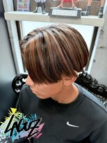 ラグズ 茅ヶ崎(LAGUZ)&nbsp;メンズハイライトマッシュ　【立体感カラー】　茅ヶ崎