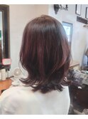 ノンジアミンカラー／艶髪セミロング
