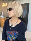 layer bob × blond