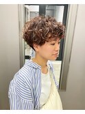 刈り上げショートパーマ
