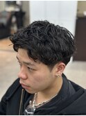 MEN’S HAIR/波巻きツイストスパイラル/リバースセンターパート