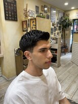 グルーマーズトウキョウ(GROOMER/S TOKYO)&nbsp;ラルフカール　ニュアンスパーマ　センターパート　メンズパーマ