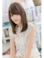 ヘアアンドビューティー ミック(Hair & Beauty miq)&nbsp;斜めバングで目力UP！しっとりストレート