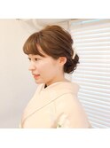 崩し過ぎない編み込みアップ
