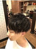 ツーブロックマッシュ×パーマ