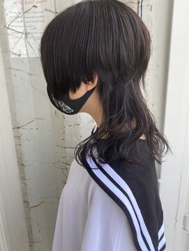 ホワイト(WHITE HAIR@NICOLA) マッシュウルフクラゲヘアーウルフヘアーネオメテオストレート