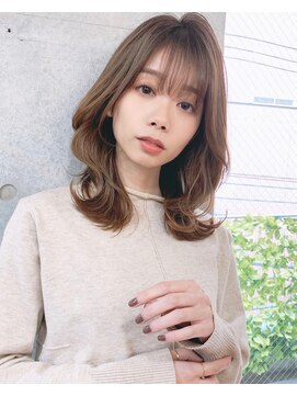 リコバイアフロート(riko by afloat) くびれヘア/シースルーバング/ミルクベージュ【立野克弥】