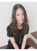 ロングの透明感カラー☆巻き髪アレンジ