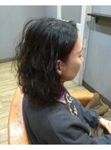 イヤリングカラーミディアムボブ