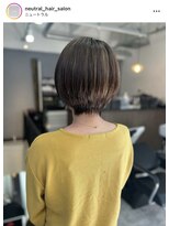 ニュートラル(neutral)&nbsp;【neutral】大人ハイライト＋ショートボブ