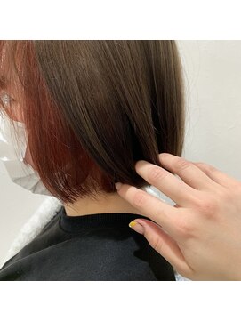 リー 甲子園(Lee) インナーカラー ×アカ×ベージュ