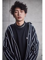 クレスト 草津店(CREST)&nbsp;マッシュツーブロックメンズパーママッシュウルフメンズカット