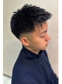 爽やかメンズ☆無造作ツーブロックマッシュナチュラル黒髪
