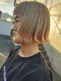 アミックス ヘアワークス 本店(AMIX hair works)&nbsp;ハイトーンカラーの外ハネボブスタイルです！