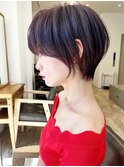 Say.岩井 大人美人ショート×ラベンダーピンク×大人可愛い