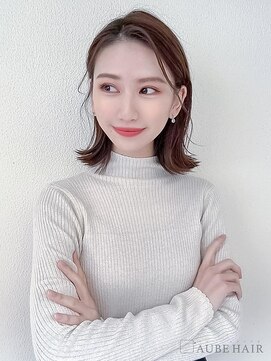 オーブヘアー アリーナ 会津若松店(AUBE HAIR alina) 20代・30代_切りっぱなしロブ