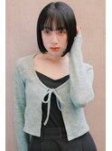 黒髪ボブルフネビージュ小顔ワンレン
