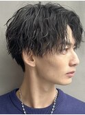 前下がりセンターパート×ルーズツイスパイラル