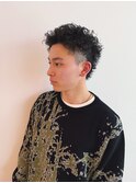 メンズ黒髪ショートツイスパパーマ/20代/30代