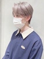 ヘアサロン ガリカ 表参道(hair salon Gallica)&nbsp;【田中杏実】韓国風ミディアムウルフ/透明感ホワイトグレージュ