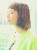 大人ガーリー/チョコレート/プリカール/小顔カット/外ハネボブ