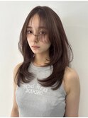 髪質改善縮毛矯正レイヤーカット顔周り前髪韓国ミニウルフ/大宮
