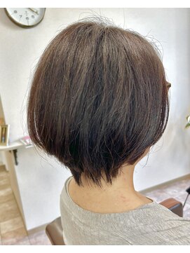 ハロヘアー(halo hair) 【王道】ナチュラルショートボブ