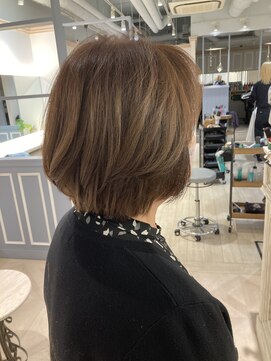 シェノン 赤羽店(CHAINON) 明るめグレイカラーナチュラルブラウンショートボブ赤羽美容室