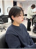 透け感のあるハンサムショート