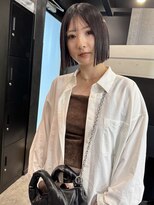 ケンジ 横浜(KENJE)&nbsp;ボブ/地下風カラー/オリーブグレージュ/髪質改善ストレート