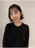 ミニボブ オリーブグレージュ 透明感カラー IBU